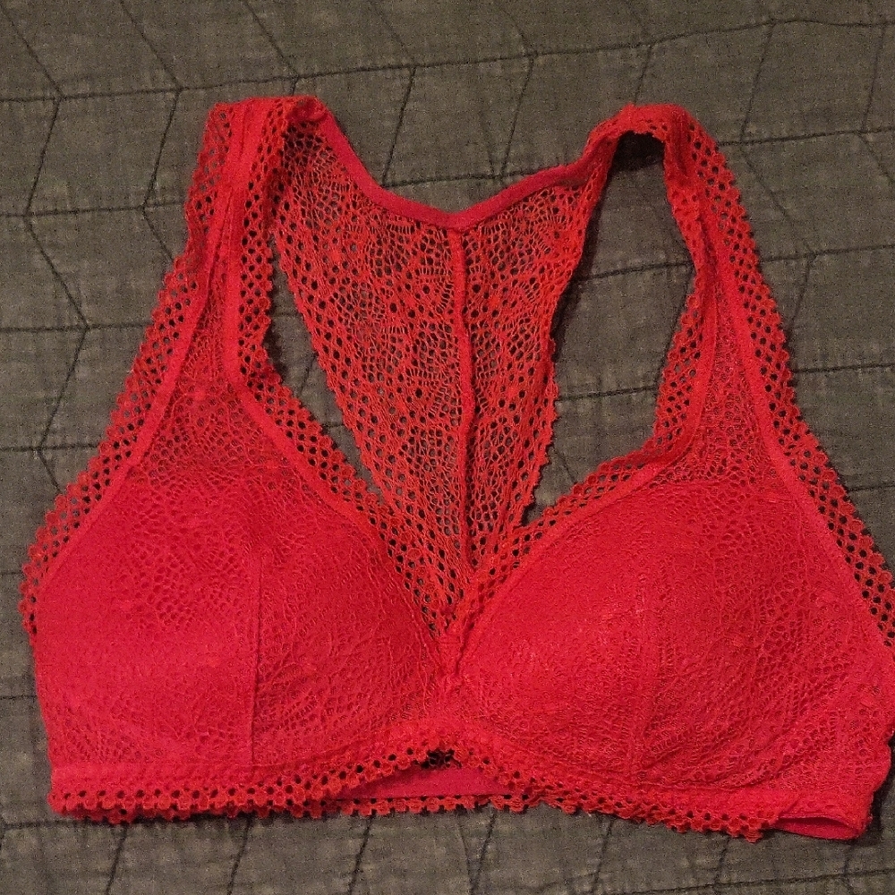 Victoria's Secret Red Lace Racerback Bralette